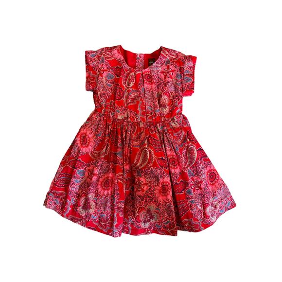 Tea Collection Other - Tea Collection Adaira Sash Red Paisley Dress Size 4